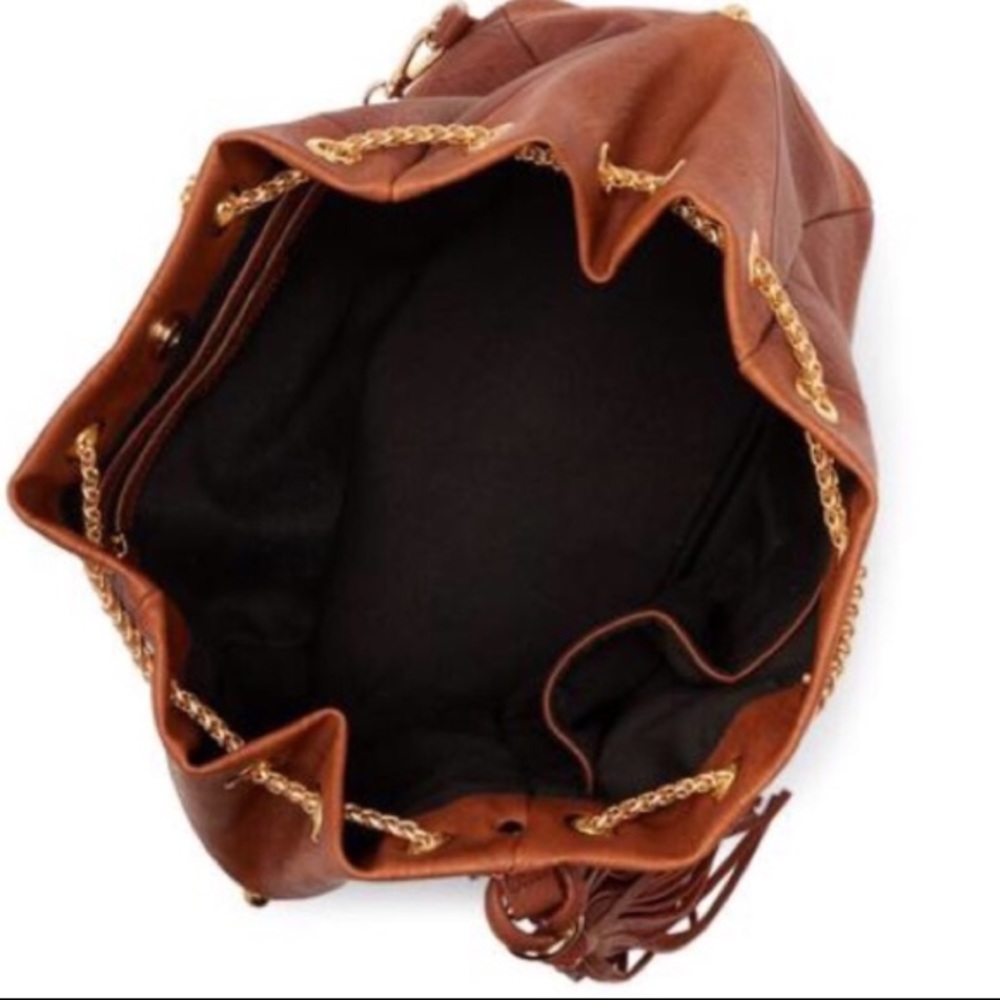 Convertible Backpack Satchel with Tassel and Chain - Picture 5 of 5